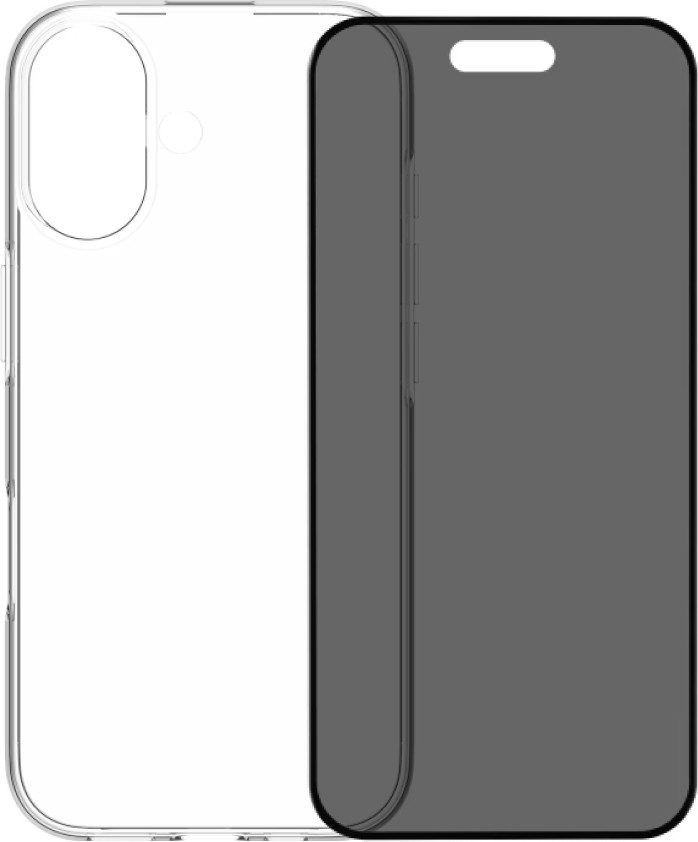 BlueBuilt Back Cover iPhone 17 Transparant + BlueBuilt iPhone 17 Privacy Screenprotector Glas Main Image