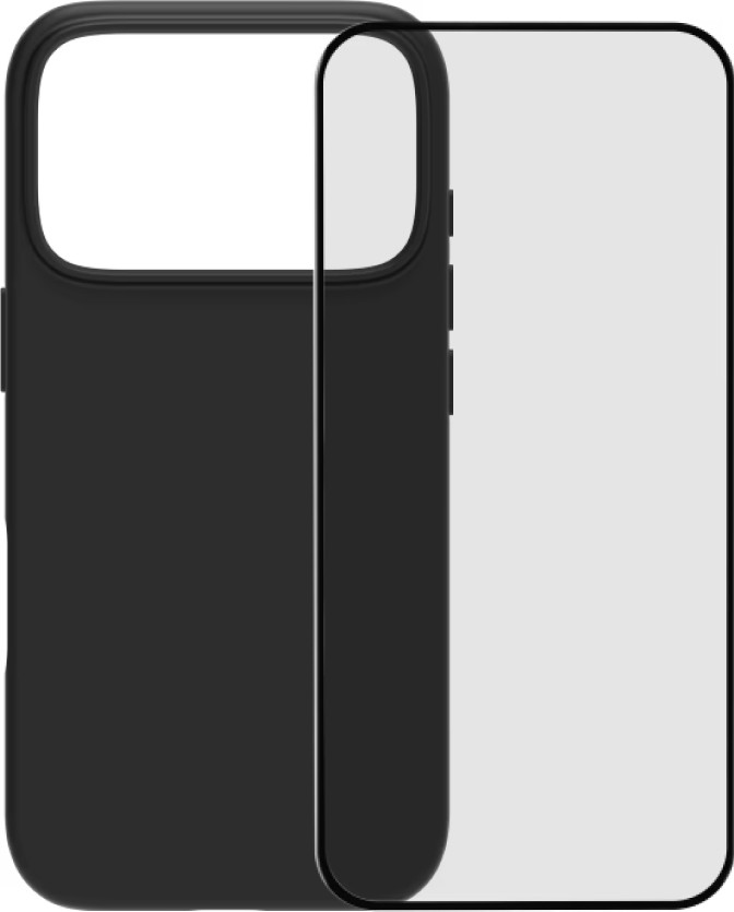 BlueBuilt Back Cover iPhone 17 Pro Zwart + BlueBuilt iPhone 17 Pro Screenprotector Glas Main Image