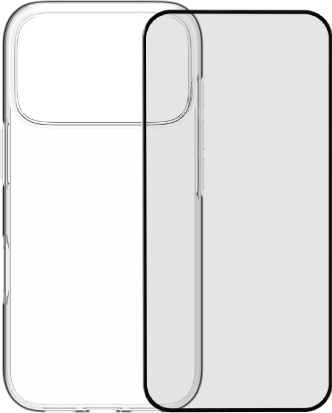 BlueBuilt Back Cover iPhone 17 Pro Transparent + BlueBuilt iPhone 17 Pro Protège-écran Verre Main Image