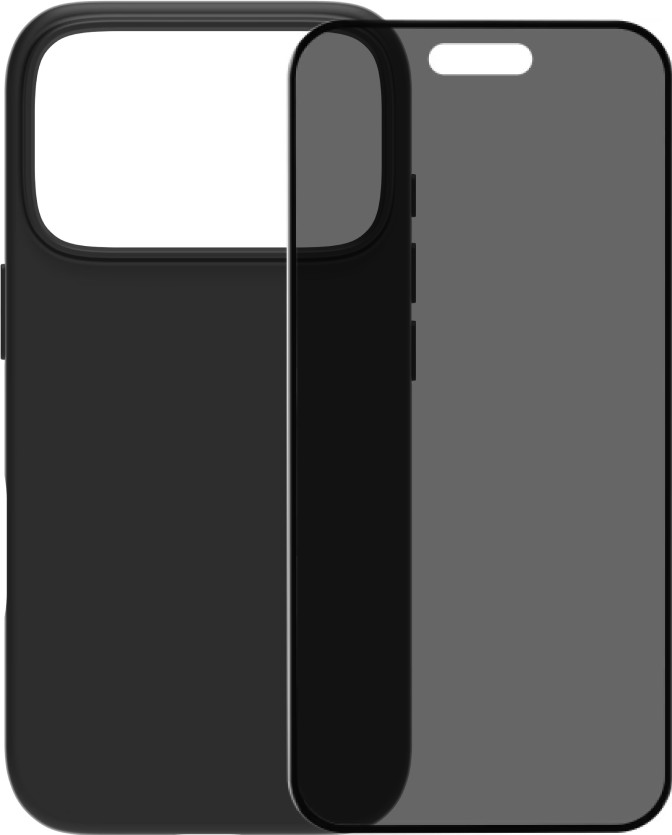 BlueBuilt Protective Back Cover with MagSafe iPhone 17 Pro Black + BlueBuilt iPhone 17 Pro Privacy Screen Protector Glass Main Image