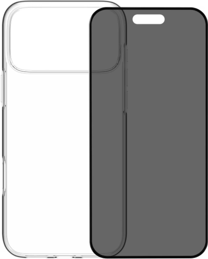 BlueBuilt Back Cover iPhone 17 Pro Max Transparant + BlueBuilt iPhone 17 Pro Max Privacy Screenprotector Glas Main Image