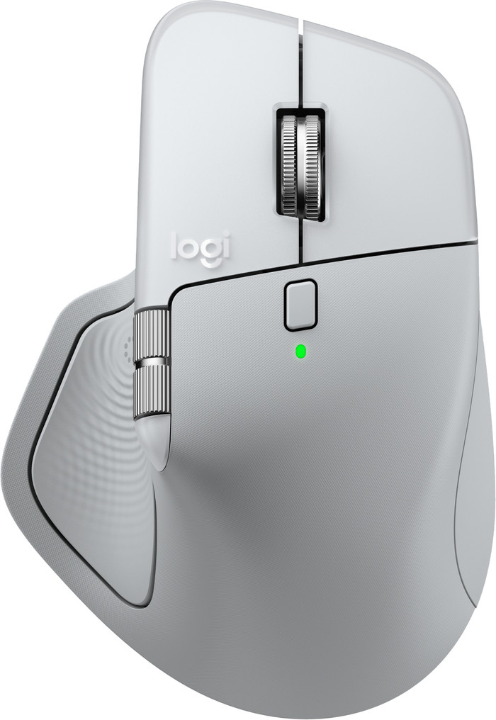 Logitech MX Master 4 pour Mac Argent dessus