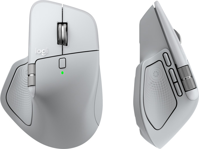 Logitech MX Master 4 pour Mac Argent dessus