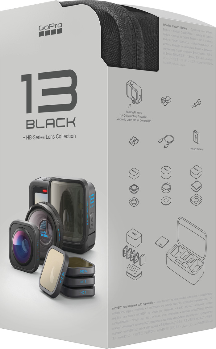 GoPro HERO 13 Black + Lens Collection emballage