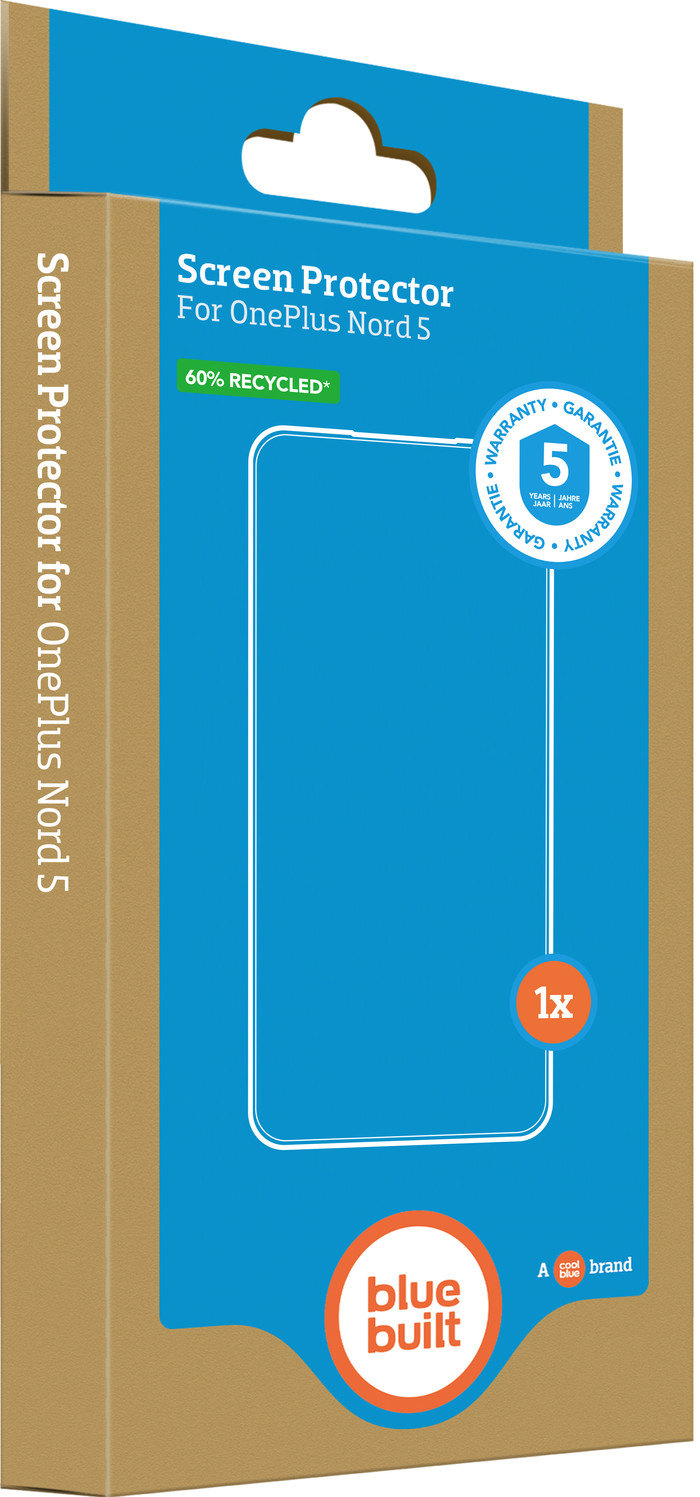 BlueBuilt OnePlus Nord 5 Screen Protector Glass packaging