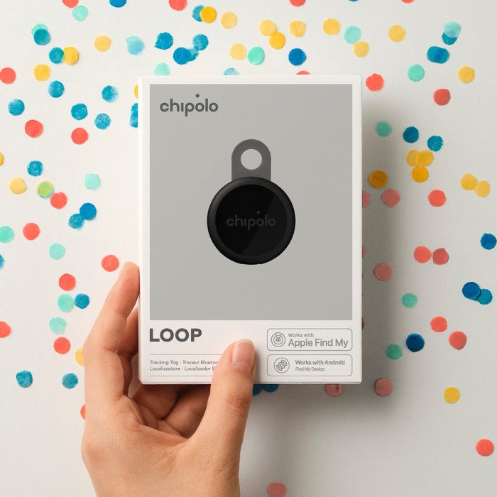Chipolo CARD + LOOP Zwart product in gebruik