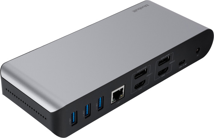 BlueBuilt DisplayLink Docking Station Pro with USB-C Silver back