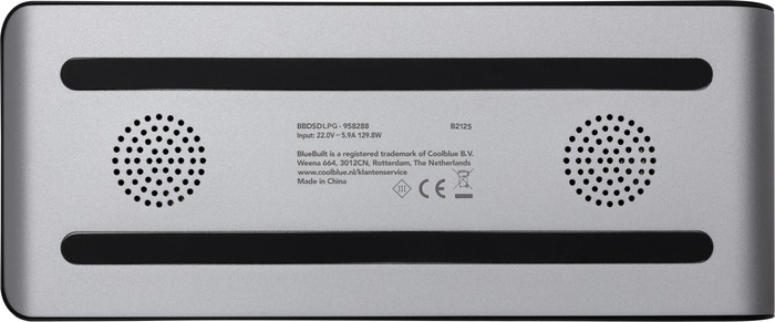 BlueBuilt DisplayLink Docking Station Pro with USB-C Silver bottom