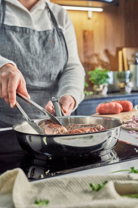 Demeyere Cosi 3 RVS Koekenpan 20 cm product in gebruik