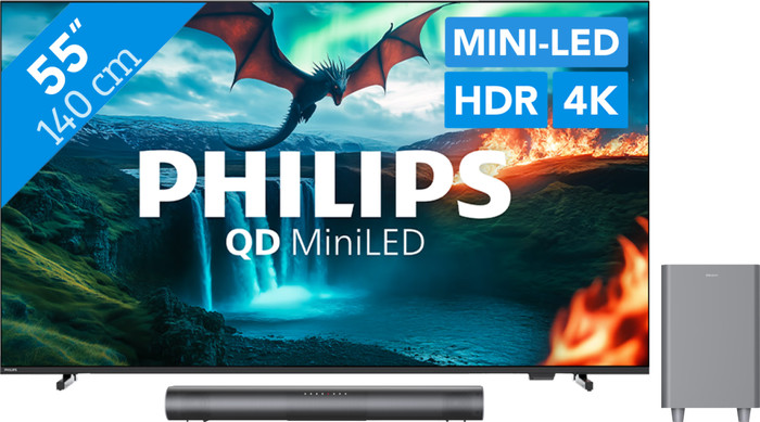 Philips Ambilight 55'' MLED810 4K (2025) + Philips TAB6100 Main Image