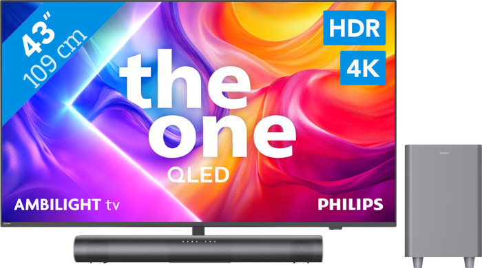 Philips Ambilight 43'' PUS9000 QLED 4K (2025) + Philips TAB6100 Main Image