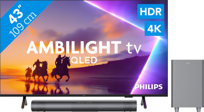 Philips Ambilight 43'' PUS8500 QLED 4K (2025) + Philips TAB6100 Main Image