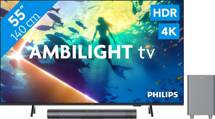 Philips Ambilight 55" PUS8000 4K (2025) + Philips TAB6100 Main Image