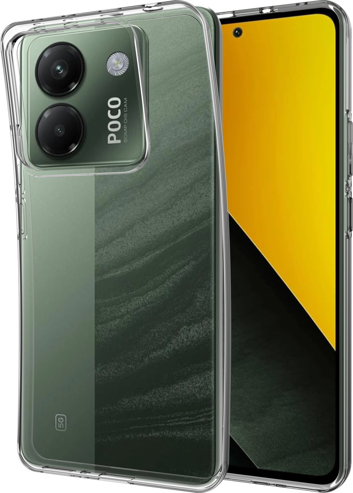 Just in Case Soft Design POCO M7 Pro Back Cover Transparent côté droit