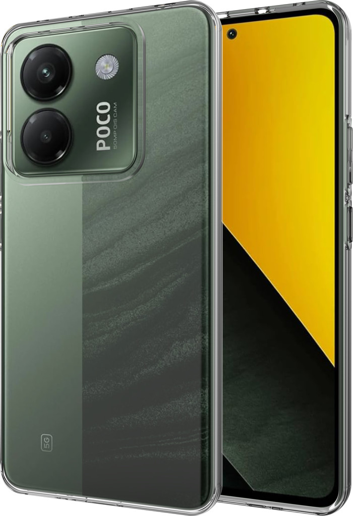 Just in Case Soft Design POCO M7 Pro Back Cover Transparent côté droit