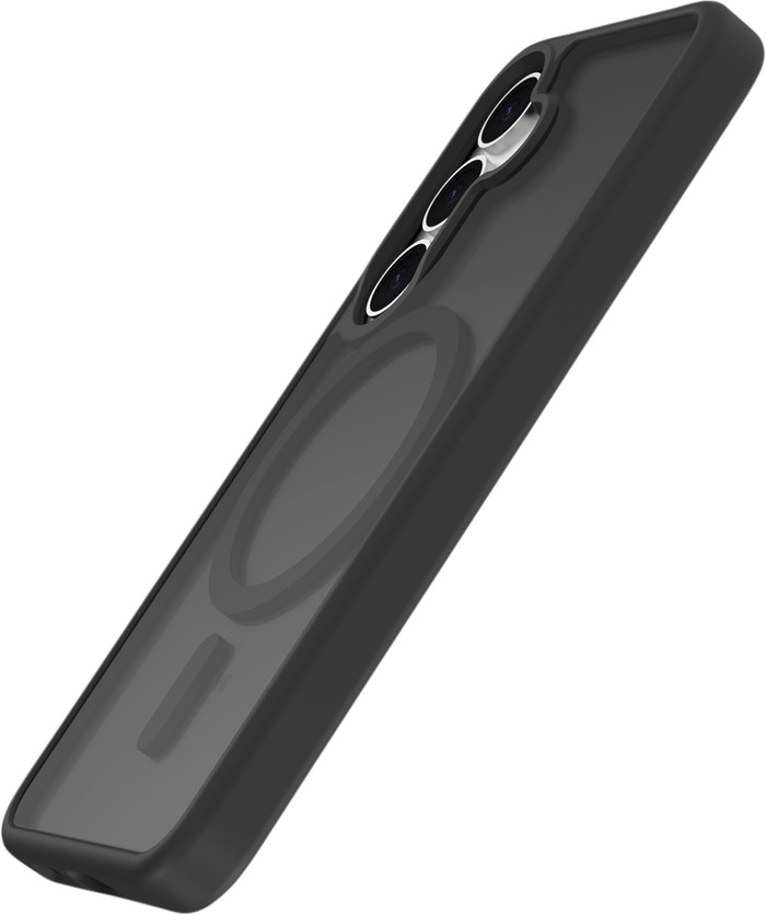 Just in Case Back Cover met Valbescherming Samsung Galaxy S24 Zwart met Magneet rechterkant