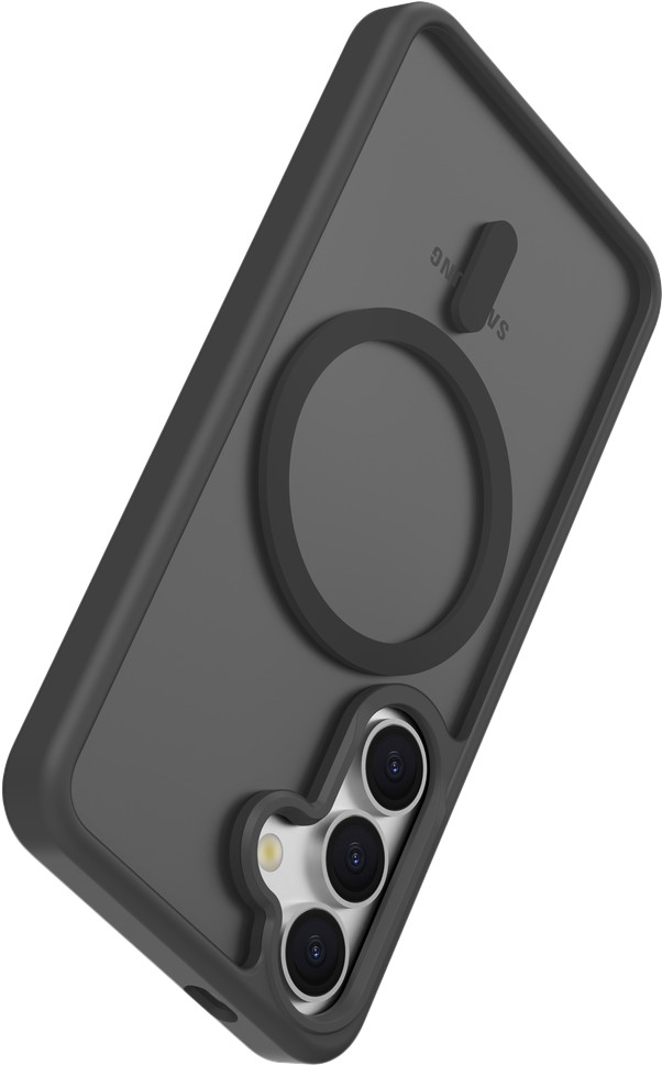 Just in Case Back Cover met Valbescherming Samsung Galaxy S24 Zwart met Magneet linkerkant