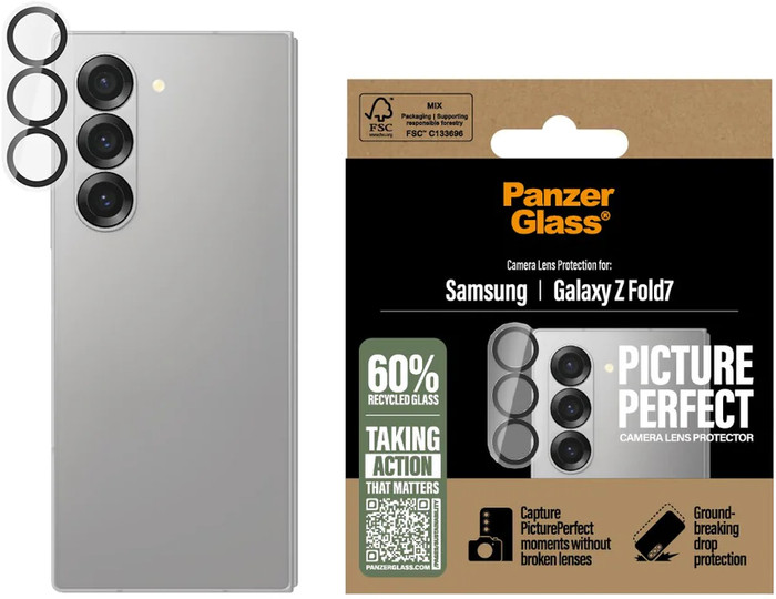 PanzerGlass PicturePerfect Samsung Galaxy Z Fold 7 Camera Lens Protector Glass detail