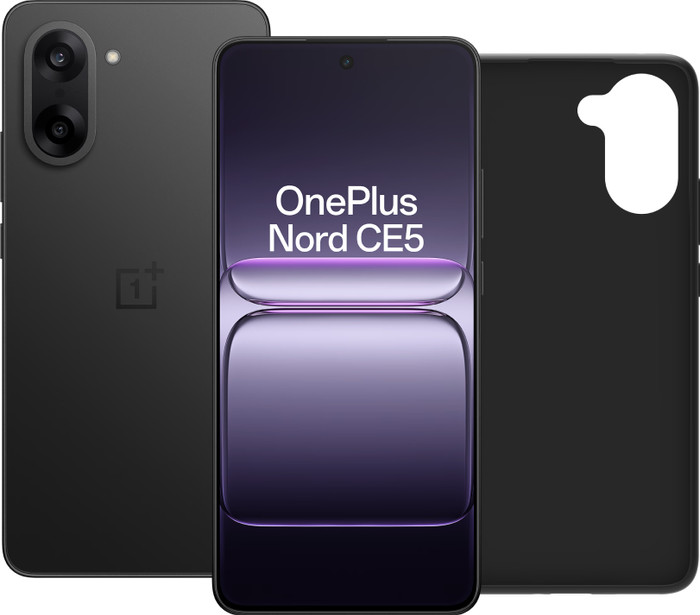 OnePlus Nord CE 5 256GB Zwart 5G + BlueBuilt Back Cover Zwart Main Image