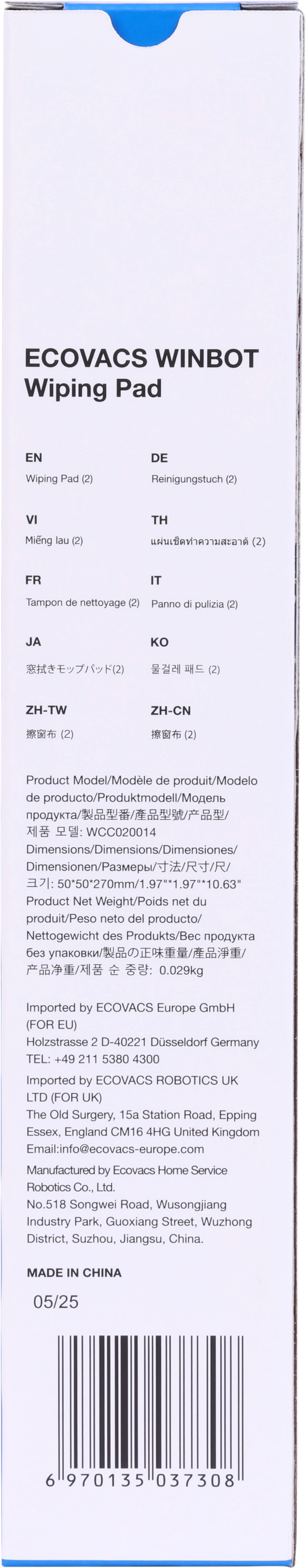 Ecovacs Winbot W2S Torchons (2 pièces) produit à l'usage