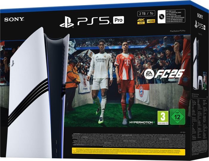 PlayStation 5 Pro + EA Sports FC 26 emballage