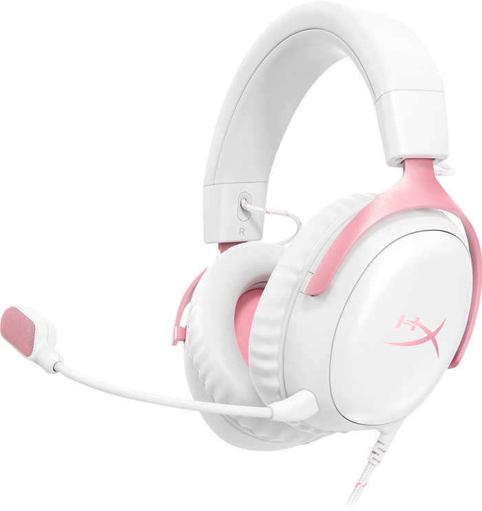 HyperX Cloud III Casque Gamer Filaire - Blanc/Rose (PC, PS5, Xbox Series X/S) Main Image