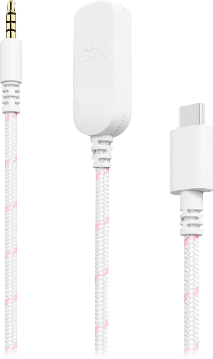 HyperX Cloud III Casque Gamer Filaire - Blanc/Rose (PC, PS5, Xbox Series X/S) accessoire