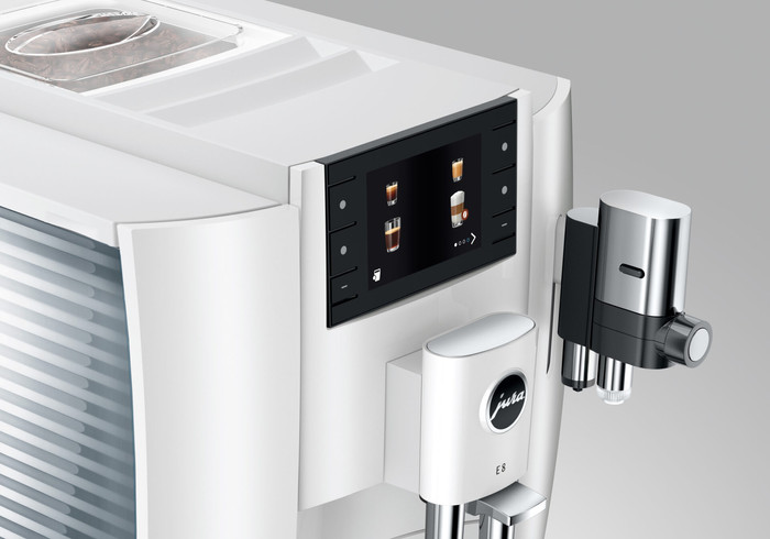 JURA E8 Piano White (ED) bovenkant