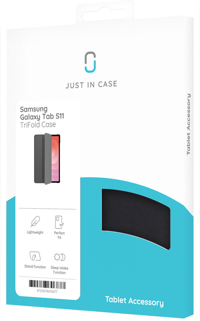 Just in Case Samsung Galaxy Tab S11 Tri-Fold Book Case Noir emballage