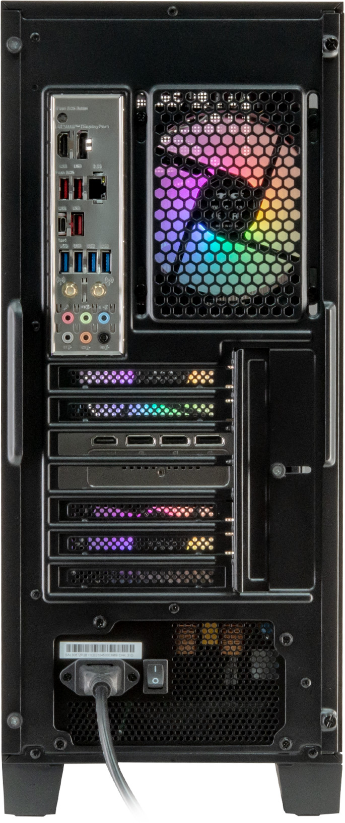 Cobalt x Powered by MSI - Tier 2 - RTX 5070 Ti - Ryzen 7 9800X3D - 32GB - 2TB SSD achterkant