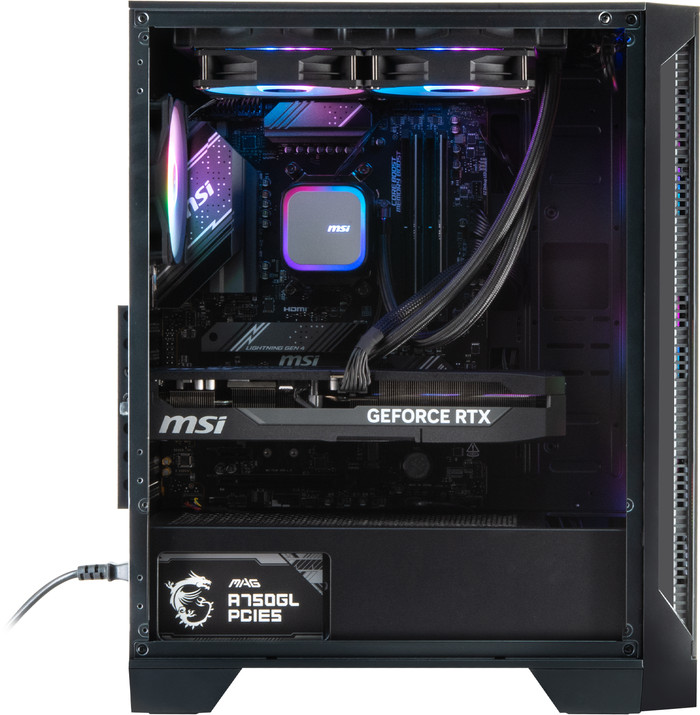 Cobalt x Powered by MSI - Tier 2 - RTX 5070 Ti - Ryzen 7 9800X3D - 32GB - 2TB SSD linkerkant