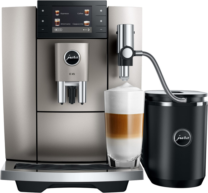 JURA E8 Midnight Silver (ED) front