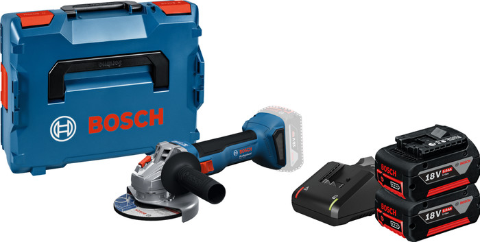 Bosch Professional GWS 18 V-8 S Batterie 5,0 Ah GBA (x2) Kit de Démarrage Main Image