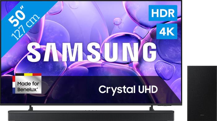 Samsung 50" Crystal UHD U8070F (2025) + Samsung HW-B750F Noir Main Image