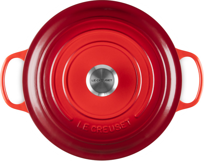 Le Creuset Round Dutch Oven 28cm Cerise top