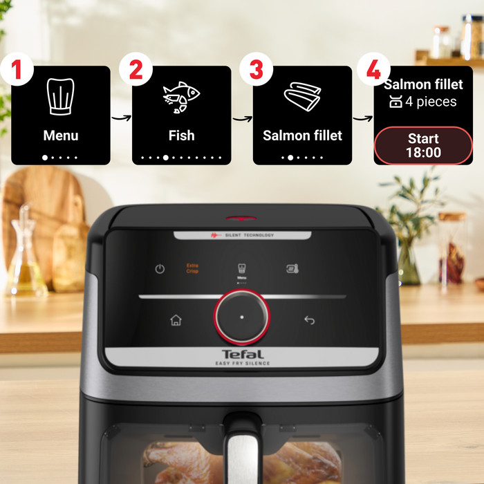 Tefal Easy Fry Smart & Silence EY876D détail