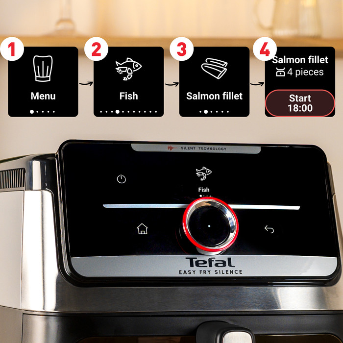 Tefal Easy Fry Smart & Silence EY876D détail