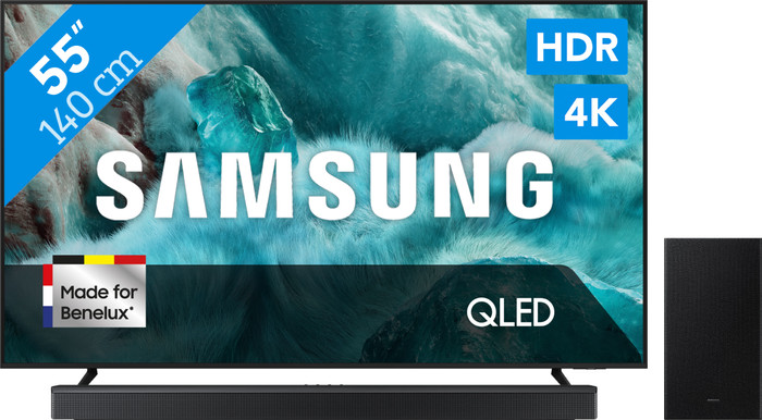 Samsung 55" QLED 4K Q7F4 (2025) + Samsung HW-B750F Noir Main Image