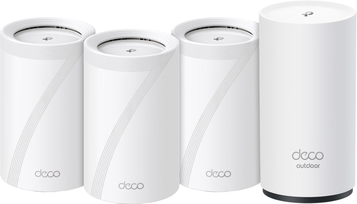 TP-Link Deco BE65 WiFi 7 Mesh 3-Pack + Deco BE25 Outdoor Main Image