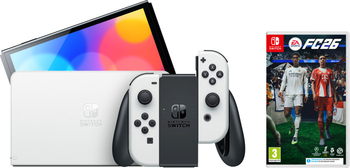 Nintendo Switch OLED Wit + EA Sports FC 26 Main Image