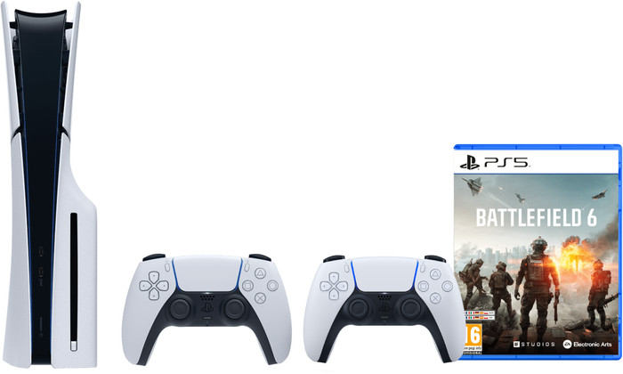 PlayStation 5 Disc Edition + Battlefield 6 + Manette Supplémentaire Blanc Main Image