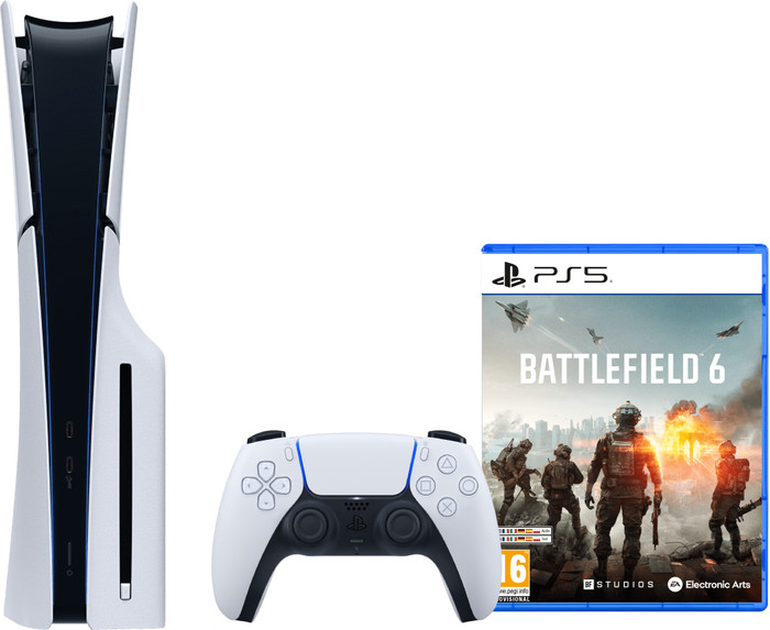 PlayStation 5 Slim Disc Edition + Battlefield 6 Main Image