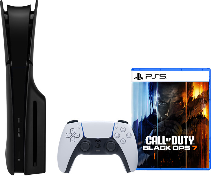 PlayStation 5 Slim Disc Edition + Call of Duty: Black Ops 7 + Covers Zwart Main Image