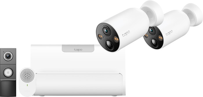 TP-Link Tapo C460 Duo Pack + H500 Smart HomeBase + D235 Smart Battery & Wired Doorbell Main Image
