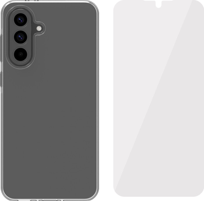 BlueBuilt Back Cover Samsung Galaxy A56 Transparent + Protège-écran Verre Main Image