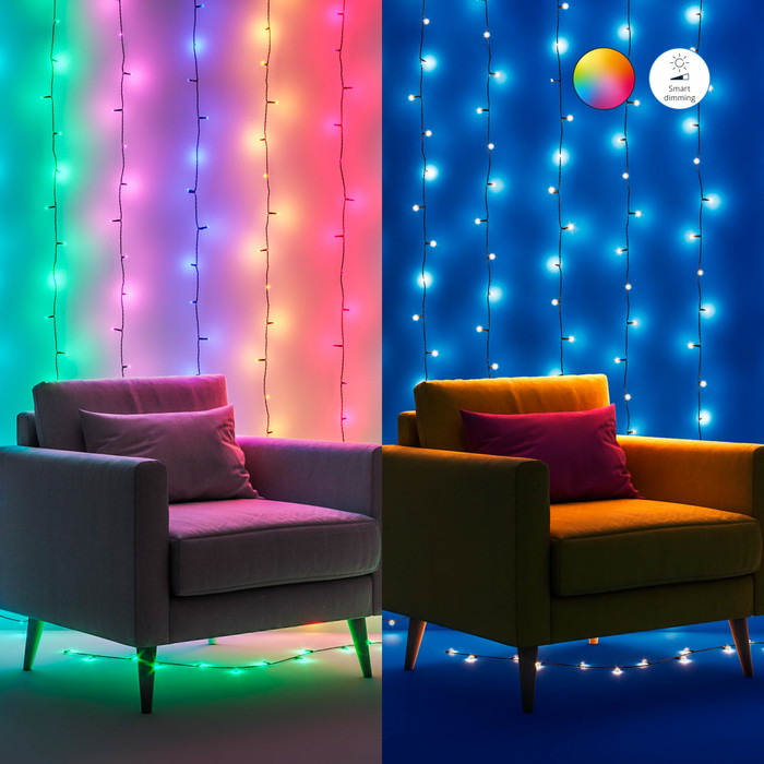 WiZ Slimme Lichtslinger - 20 meter - 160 LED product in gebruik