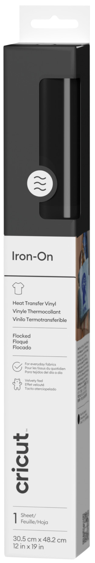 Cricut Flock Iron-On Zwart 30,5 x 48,3 cm Main Image