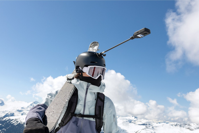 DJI Osmo Third Person Helmet Mount Kit product in gebruik