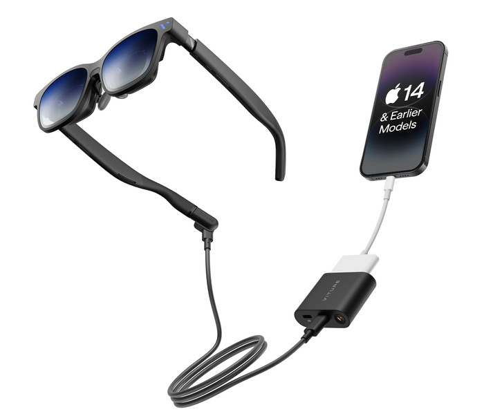 VITURE HDMI XR Adapter voor iPhone product in gebruik