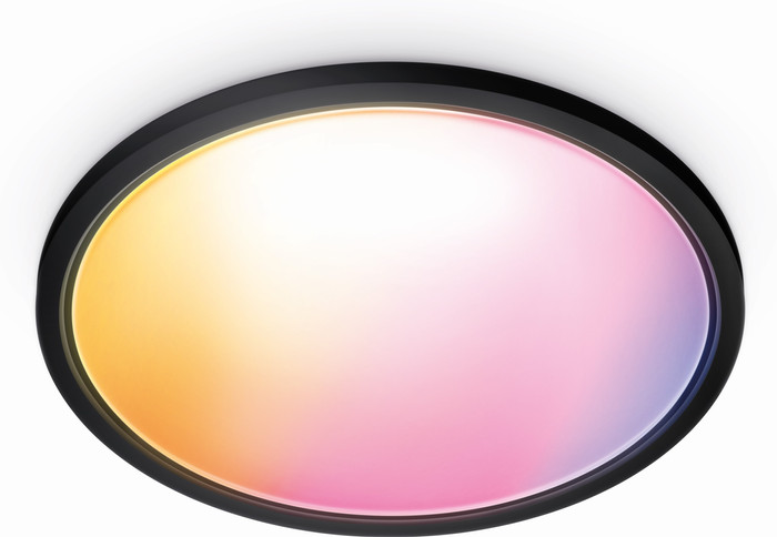 WiZ Plafondlamp SuperSlim - Zwart - Gekleurd en Wit licht Main Image